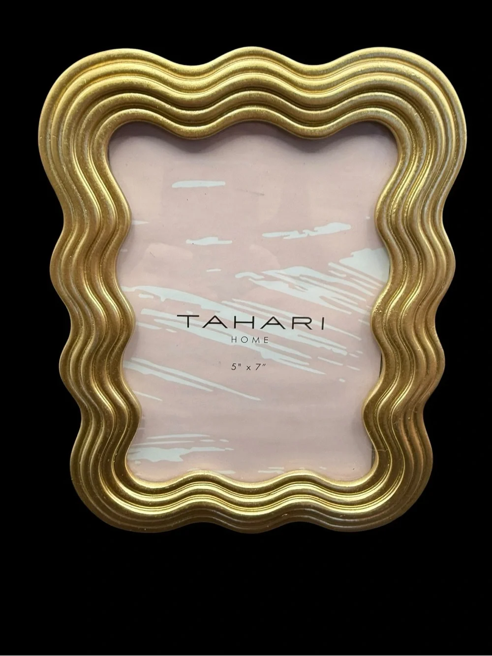 Tahari Gold Wavy Edge Photo Frame